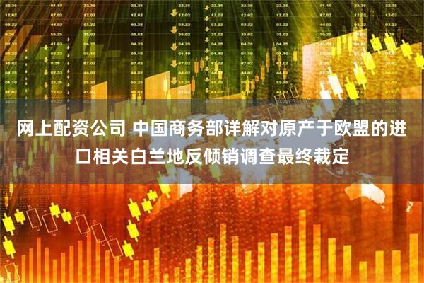 网上配资公司 中国商务部详解对原产于欧盟的进口相关白兰地反倾销调查最终裁定