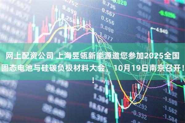 网上配资公司 上海昱瓴新能源邀您参加2025全国固态电池与硅碳负极材料大会，10月19日南京召开！